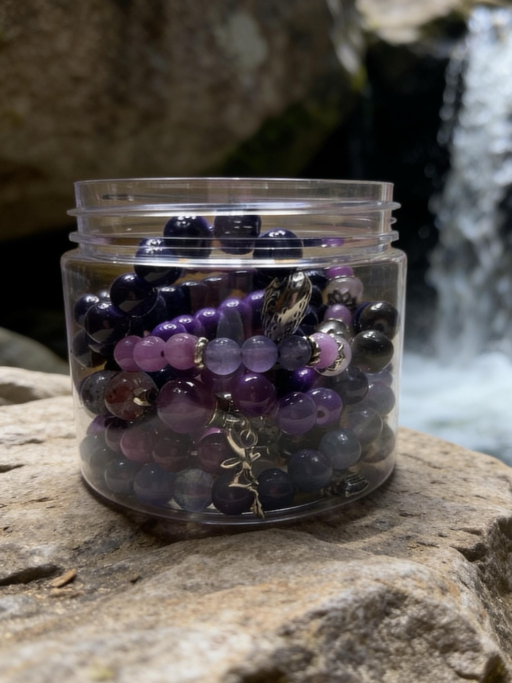 Purple theme mystery bracelet jar
